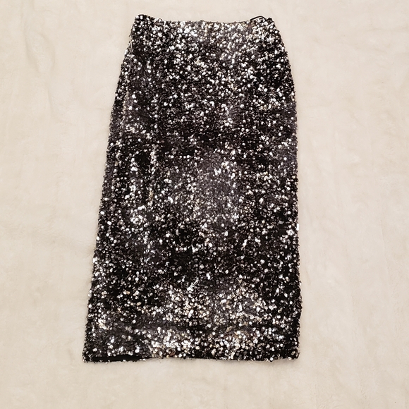 Marella Osmund Sequin Midi Skirt in Velvet-jersey - Picture 2 of 7